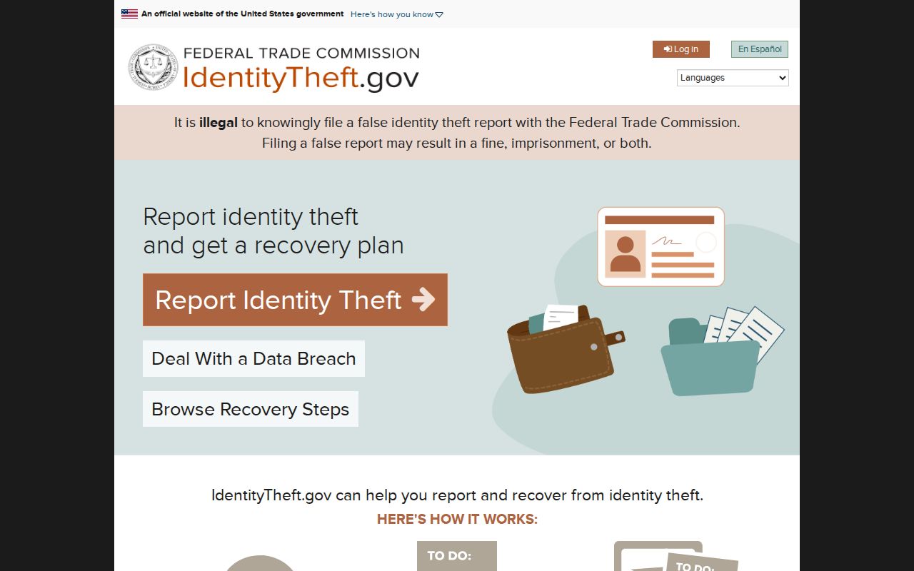 Folsom neighbors federal IdentityTheft.gov recovery help