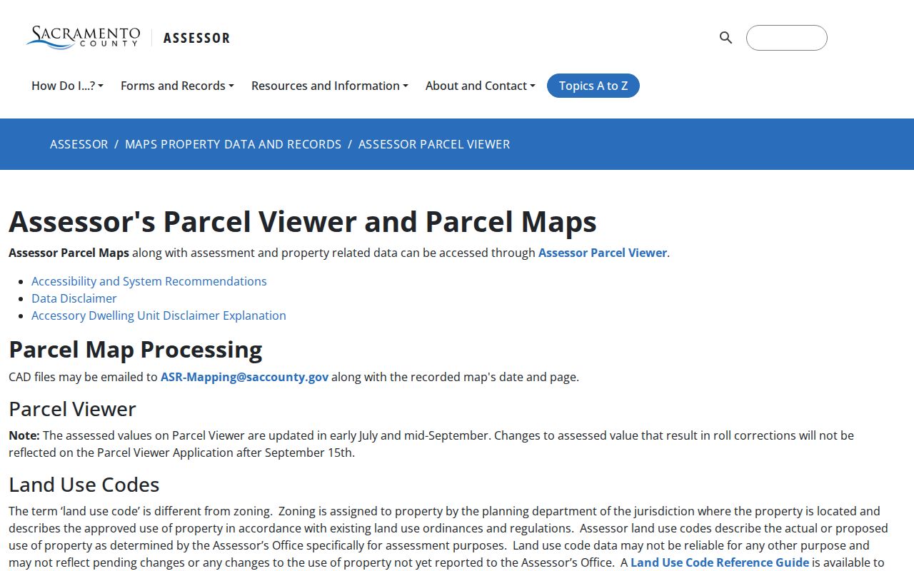 Folsom street directory Assessor Parcel Viewer address and APN search
