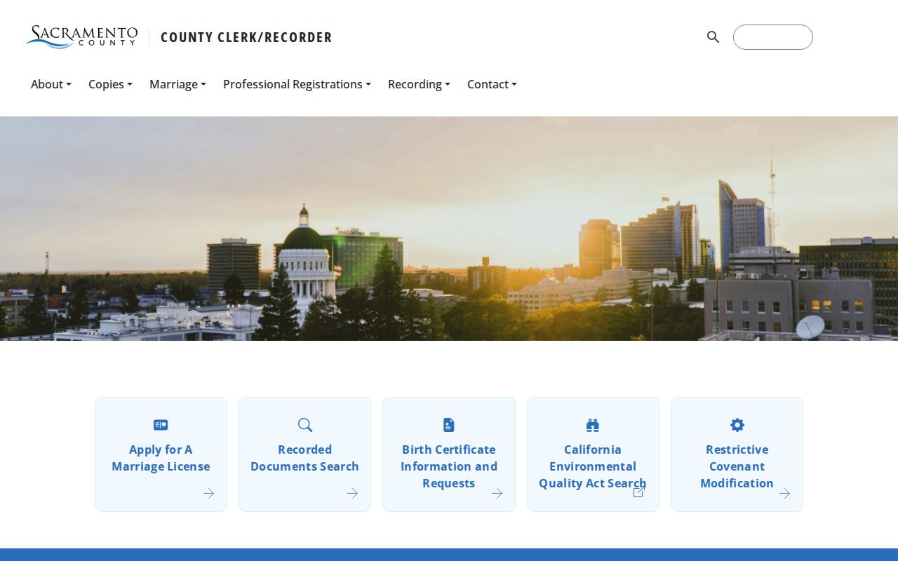 Folsom ZIP code directory Sacramento County Clerk Recorder portal